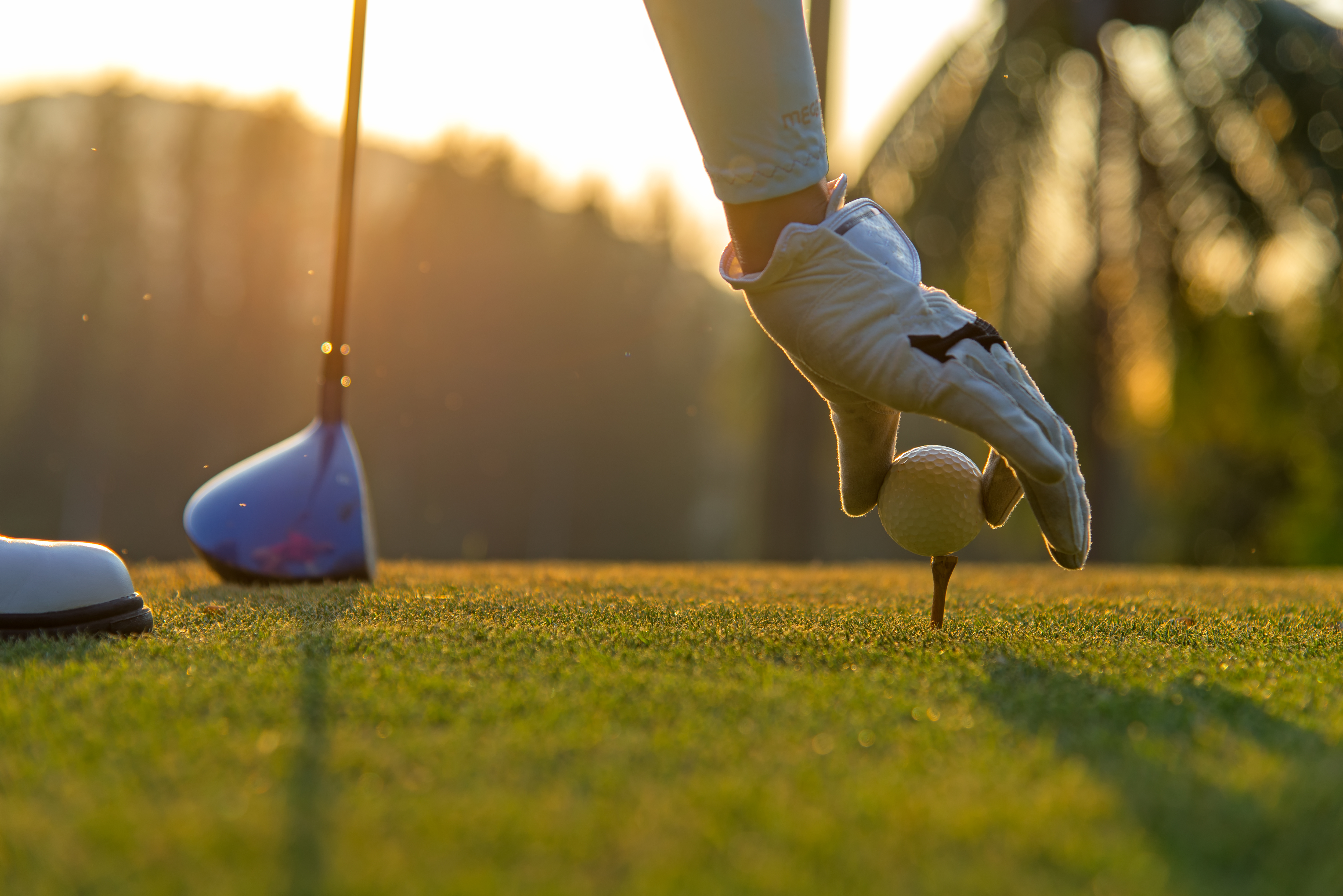 An image of a person setting up their tee - learn everything you need to know about the 2026 PGA show with Tee Box.