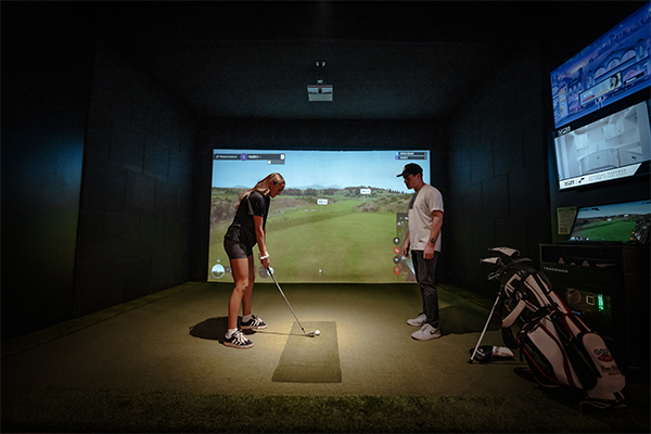 A shot of a club fitting session with Tee Box.