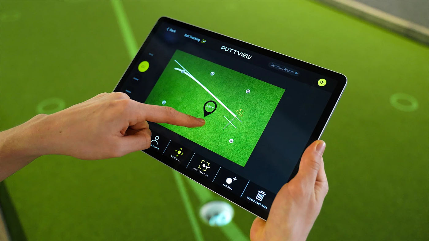 A screen of Puttview technology at Tee Box.