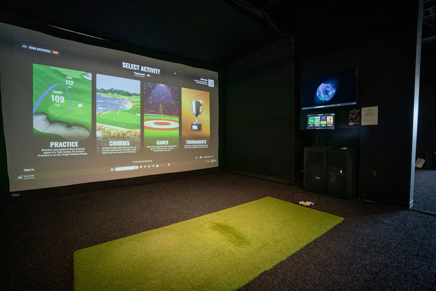 An image of the technology used at Tee Box - we offer the best golf simulators.
