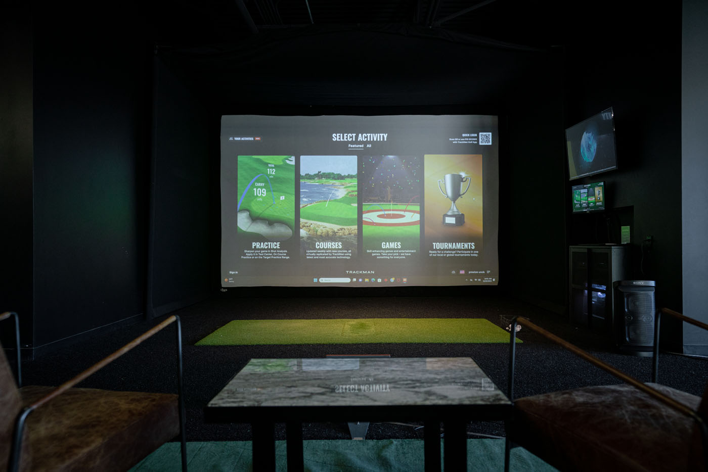 An image of the technology used at Tee Box - we offer expert trackman golf sim.
